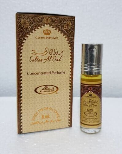 Al Rehab Sultan Al Oud Perfume6ml Roll on,Alcohol free Attar100% from UAE